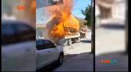 У Бразилії спалахнула вантажівка з сіном
