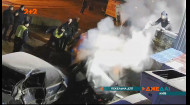 Протаранив стоянку та влаштував пожежу: у столиці водій Hyundai тікав від поліції
