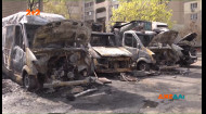 Ночью в столице полностью выгорели пять машин, еще 5 пять повреждены