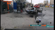 В Одессе из-за аварии загорелись автомобиль и киоск