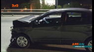 На Одесской трассе водитель пьян врезался в авто остановились на светофоре