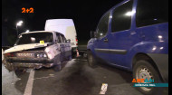 На Гостомельском шоссе водитель Фиата разбил три автомобиля