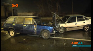 Столкновение в Киеве: жуткая авария на встречной полосе, в которой приняли участие четыре автомобиля