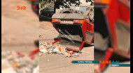 Слепая авария с кульбитами автомобиля в Одессе