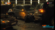 Сім автомобілів потрапили у масштабне ДТП у Києві