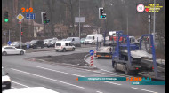 Аварийный участок трассы в Киеве получил островок безопасности