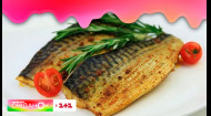 Запечене філе морської риби з соусом із ревеню | Рецепти Сніданку