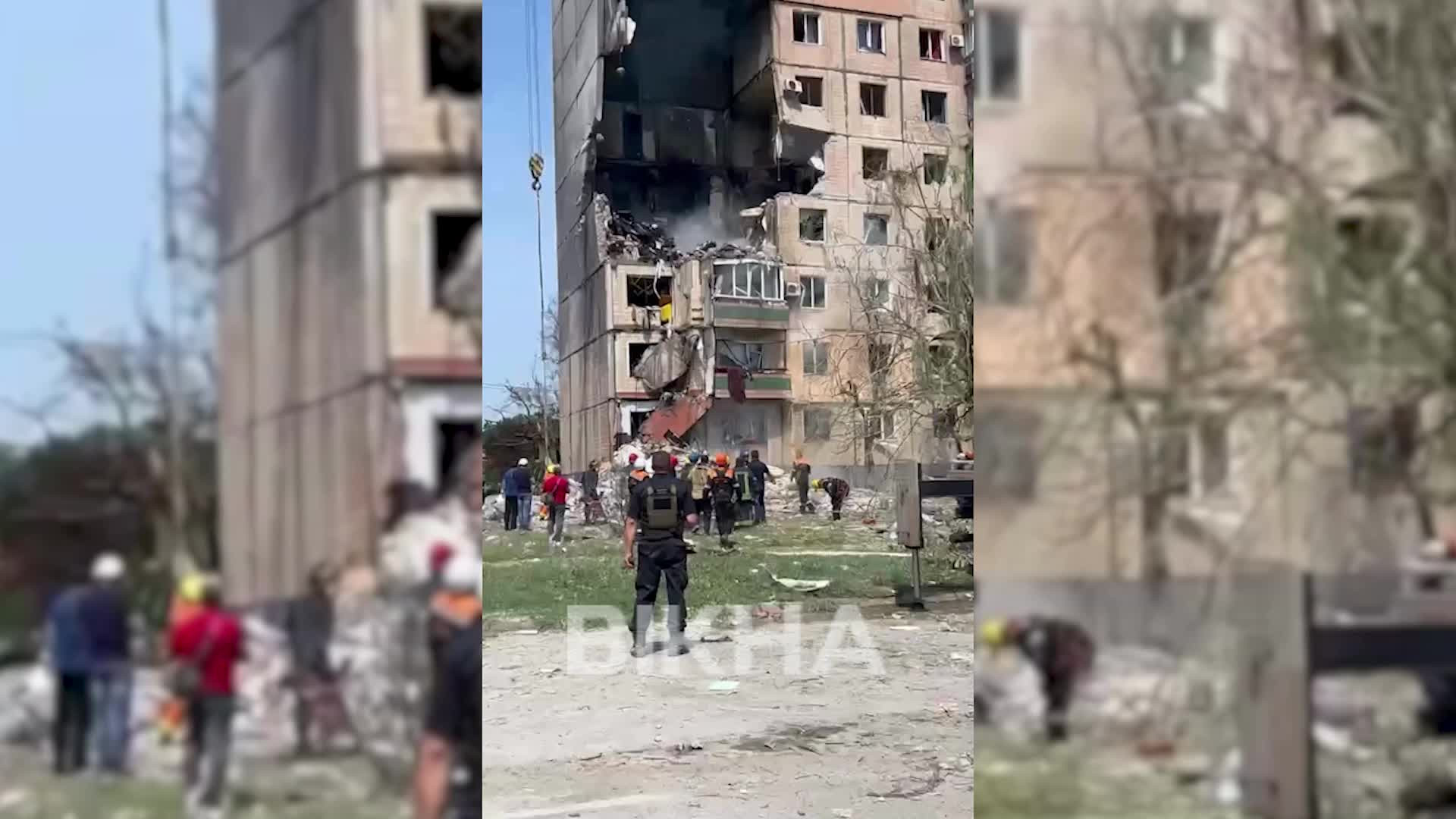 (ФОТО/ВИДЕО) Ночью в Кривом Роге российская ракета ударила в жилую пятиэтажку