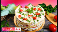 Закуска из сезонных овощей: кабачковый торт с помидорами и грибами | Рецепты Сниданка