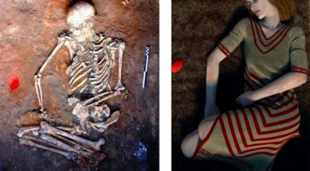 В Україні знайшли скелет жінки з чорними мітками