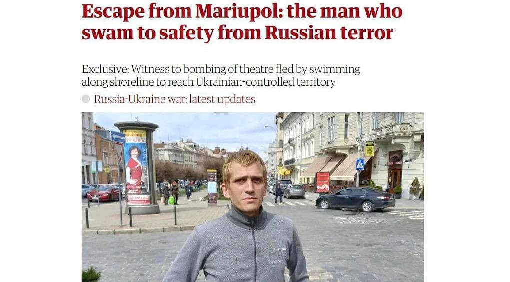 Рятуючись від росіян у Маріуполі, чоловік проплив морем 4 кілометри