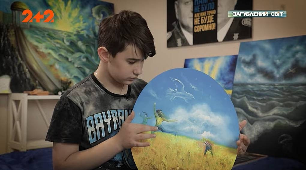 Передбачив вторгнення росіян: талановитий 11-річний хлопчик з аутизмом малює війну в Україні