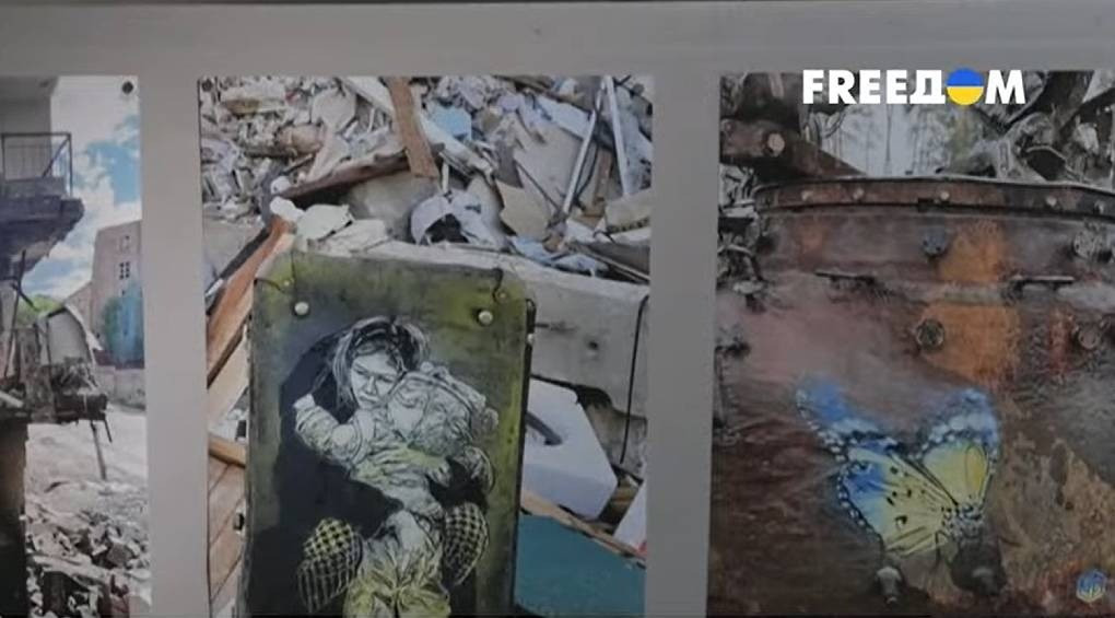 «Глаза с картин смотрят в самое сердце»: французский уличный художник открыл в Киеве выставку «Война в Украине»