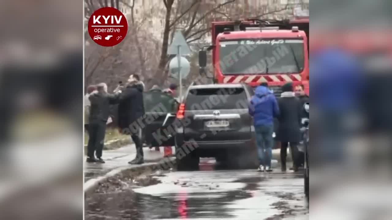 В Киеве из-за непогоды произошла драка на дороге и ДТП